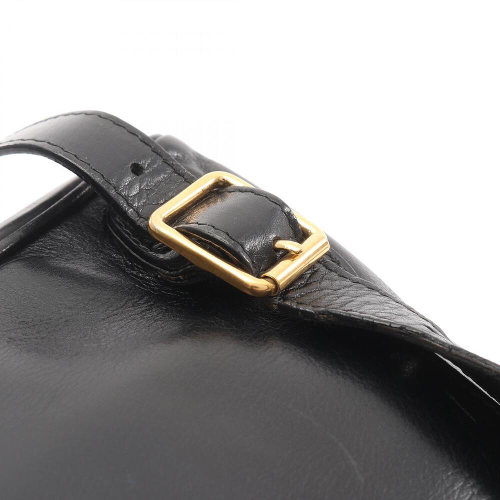 Gucci Bamboo Drawstring Backpack Rucksack Leather Black - Picture 7 of 10